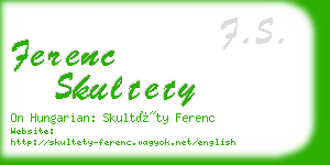 ferenc skultety business card